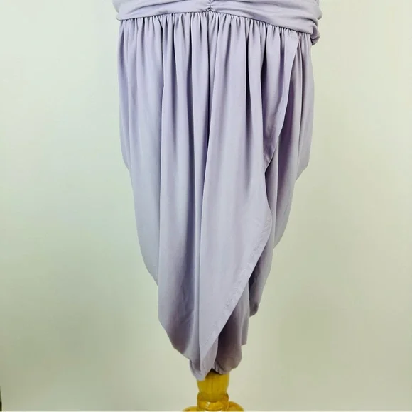 Gabrielle Union Iset Lavender Draped Front Dress Size 1X - Picture 4 of 11